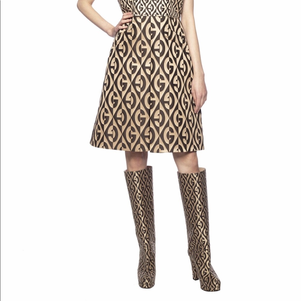 Gucci Mini Diamond B Face Boots